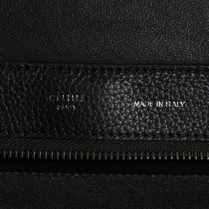 Celine Drummed Calfskin Suede Large Trapeze Black 6 of 9