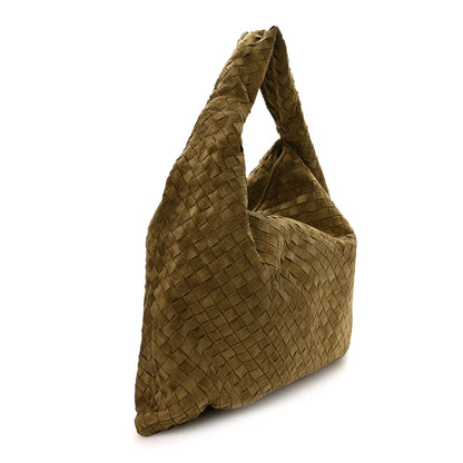 Bottega Veneta Suede Intrecciato Large Hop Mud 2 of 9