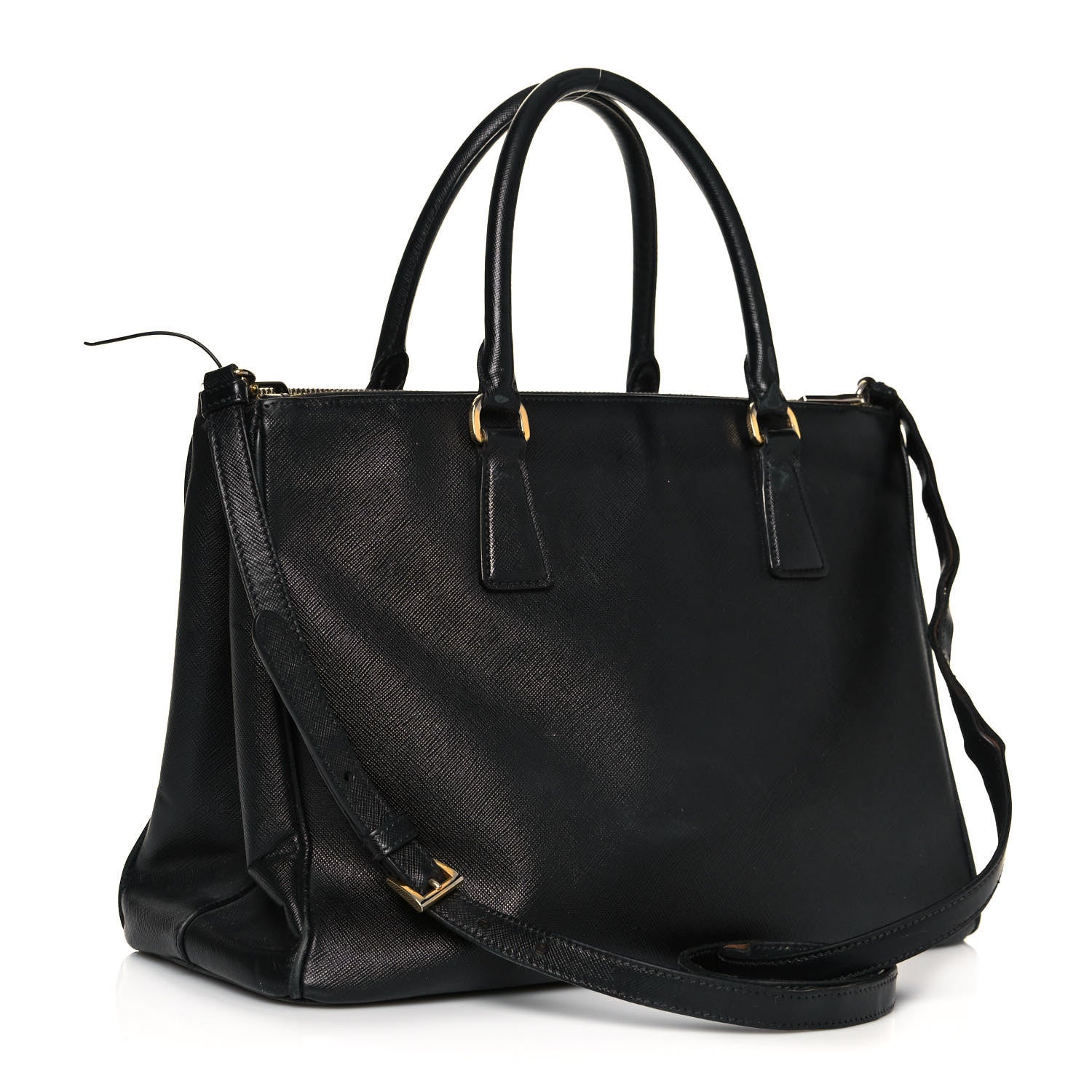 Prada Saffiano Medium Galleria Double Zip Tote Black 2 of 20