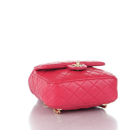 Chanel Lambskin Quilted Small in Seoul Backpack Dark Pink 4 of 9