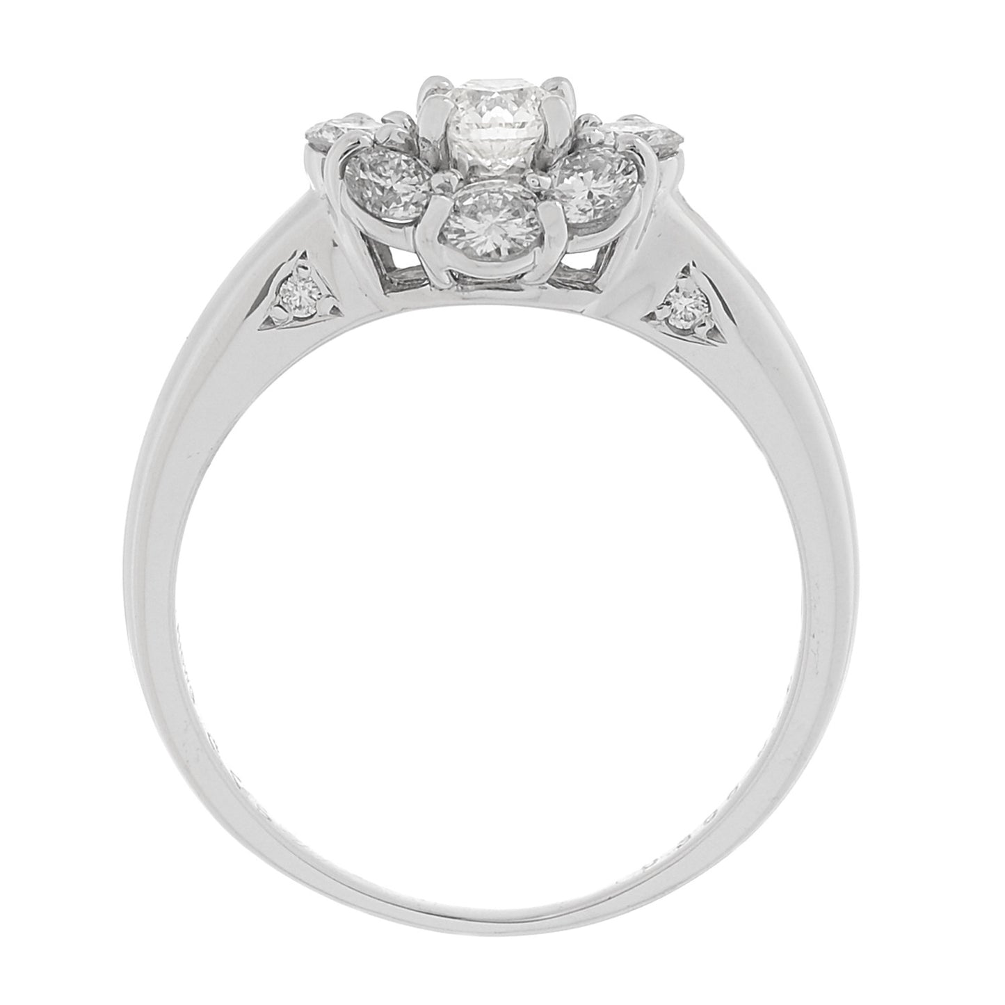 18K White Gold Diamond .30ctw Ring 56 7.75