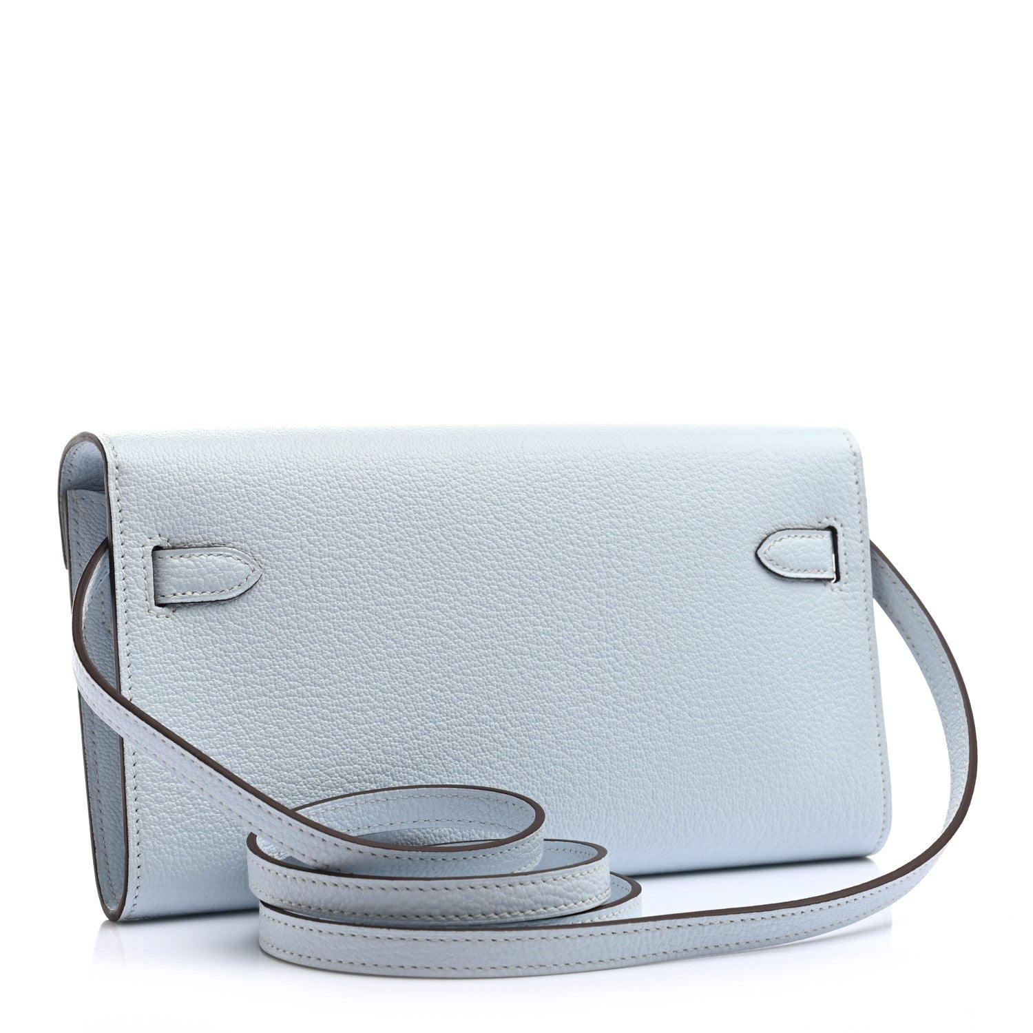 Hermes Chevre Mysore Kelly Wallet To Go Bleu Brume 3 of 7