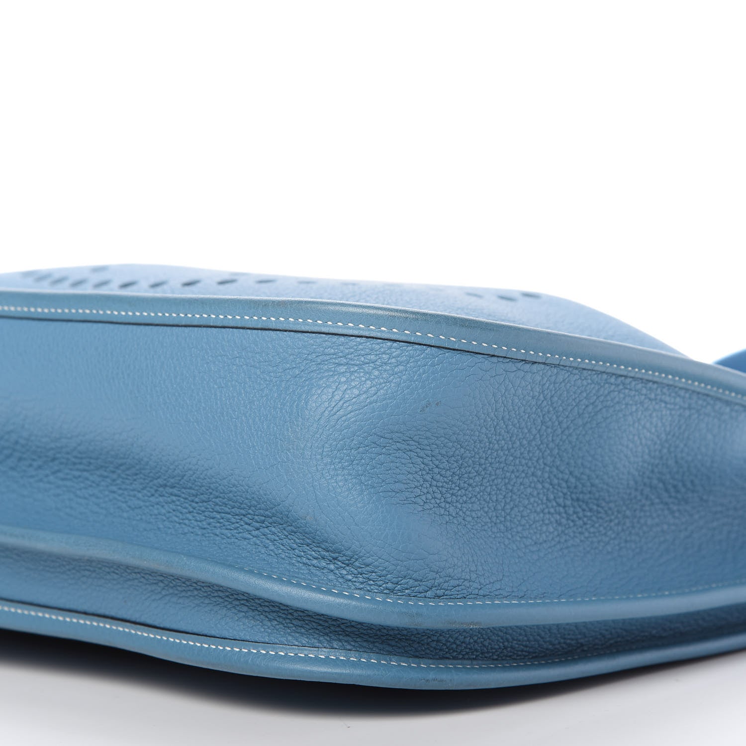 Hermes Taurillon Clemence Evelyne II GM Blue Jean 7 of 9
