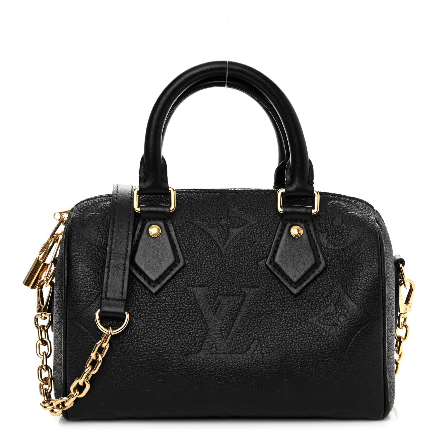 Louis Vuitton Empreinte Monogram Giant Speedy Bandouliere 20 Black 1 of 9