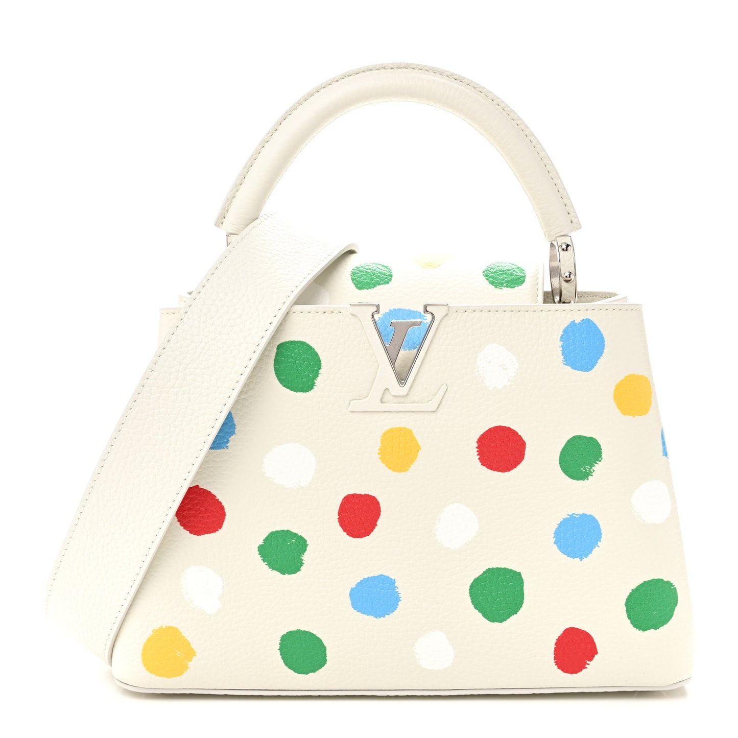 LV X YK Taurillon Capucines BB White