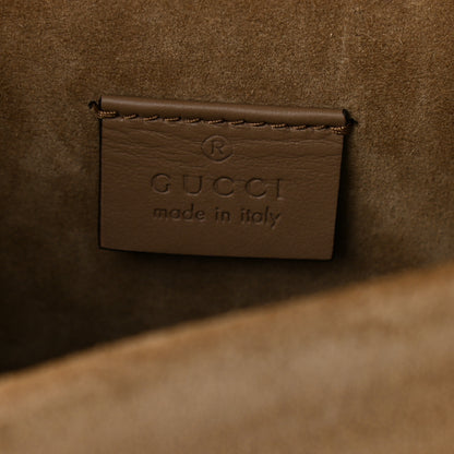Gucci GG Supreme Monogram Suede Crystal Small Dionysus Shoulder Bag Beige Ebony Taupe 6 of 9