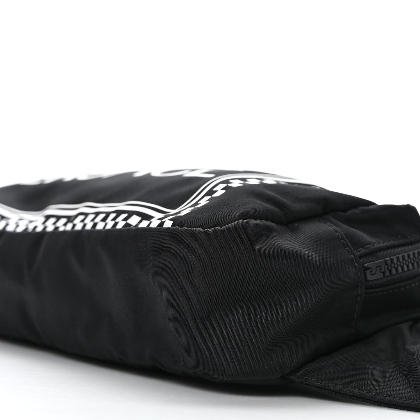 Nylon Logo Two Tone Belt Bag Black