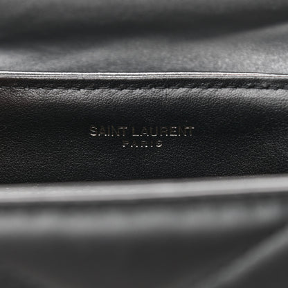 Saint Laurent Calfskin Y Quilted Monogram Toy Loulou Crossbody Bag Black 6 of 10