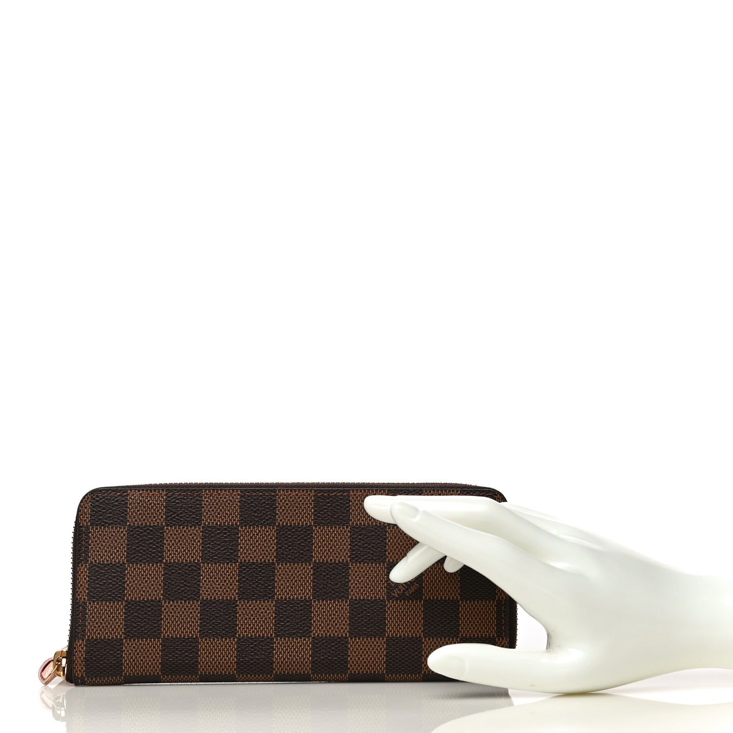 Damier Ebene Clemence Wallet Rose Ballerine