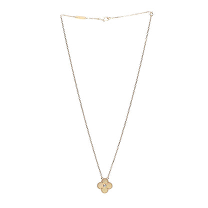Van Cleef & Arpels 18K Yellow Gold Diamond Yellow Mother of Pearl Vintage Alhambra Pendant Necklace 3 of 9