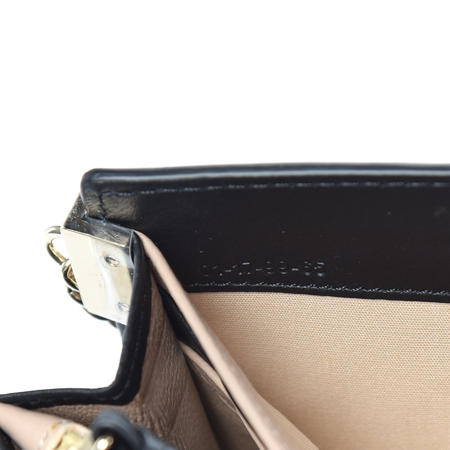 Suede Calfskin Faye Wallet Black