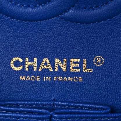 Chanel Caviar Chevron Quilted Small Double Flap Blue 6 of 10