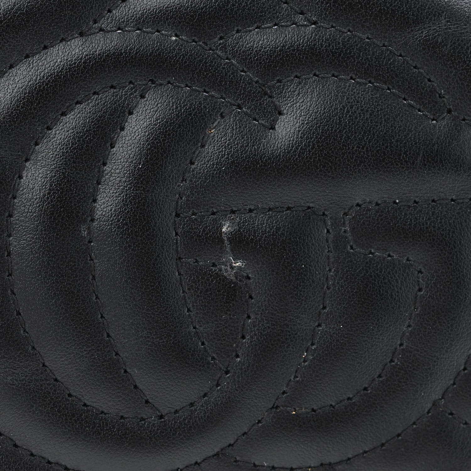 Gucci Calfskin Matelasse Small GG Marmont Chain Shoulder Bag Black 12 of 15