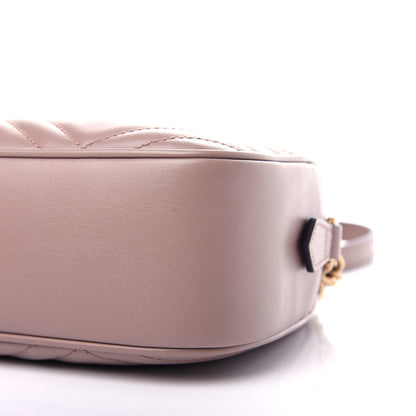 Gucci Calfskin Matelasse Small GG Marmont Chain Shoulder Bag Porcelain Rose 9 of 11