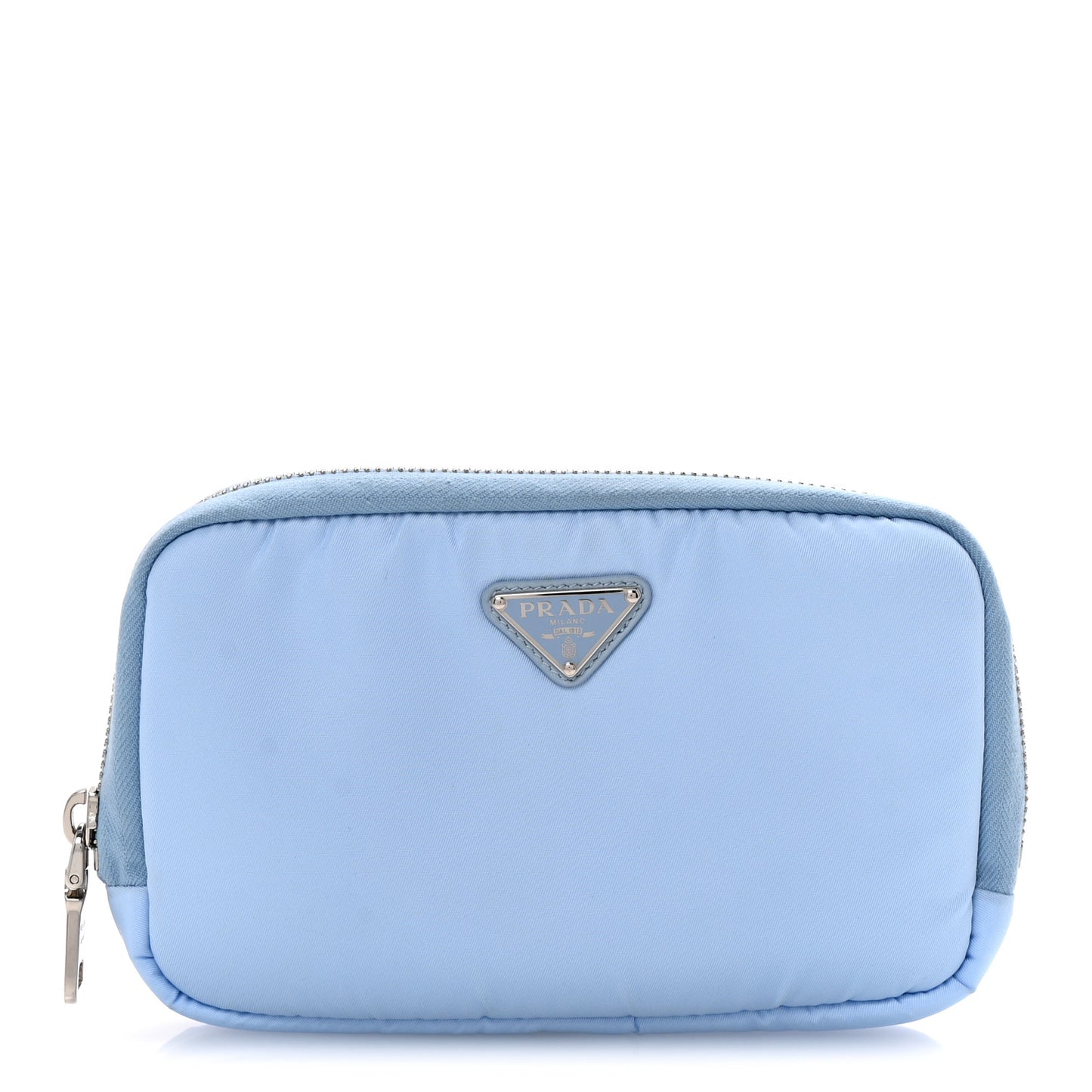 Nylon Vela Cosmetic Pouch Celeste