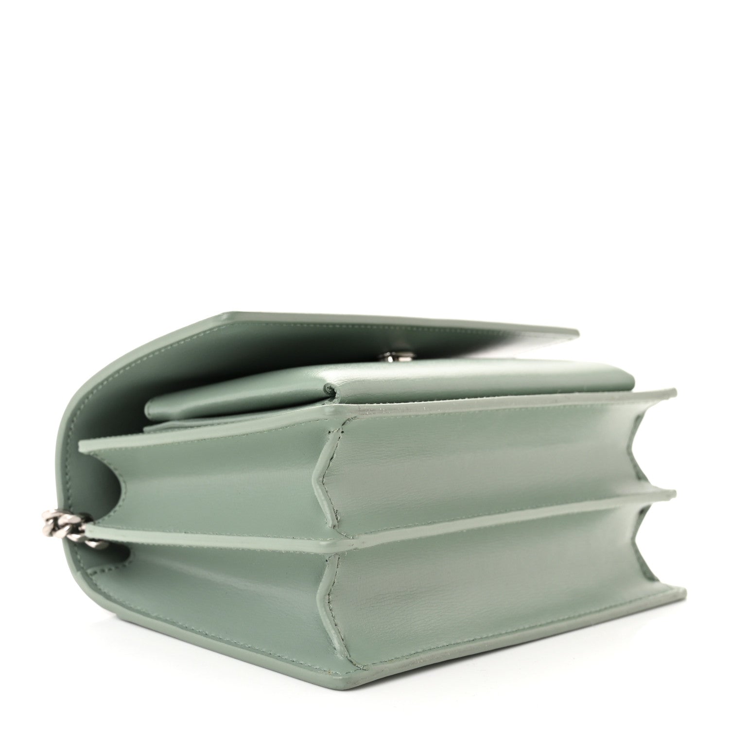 Saint Laurent Calfskin Small Monogram Sunset Vert Opaline 4 of 9