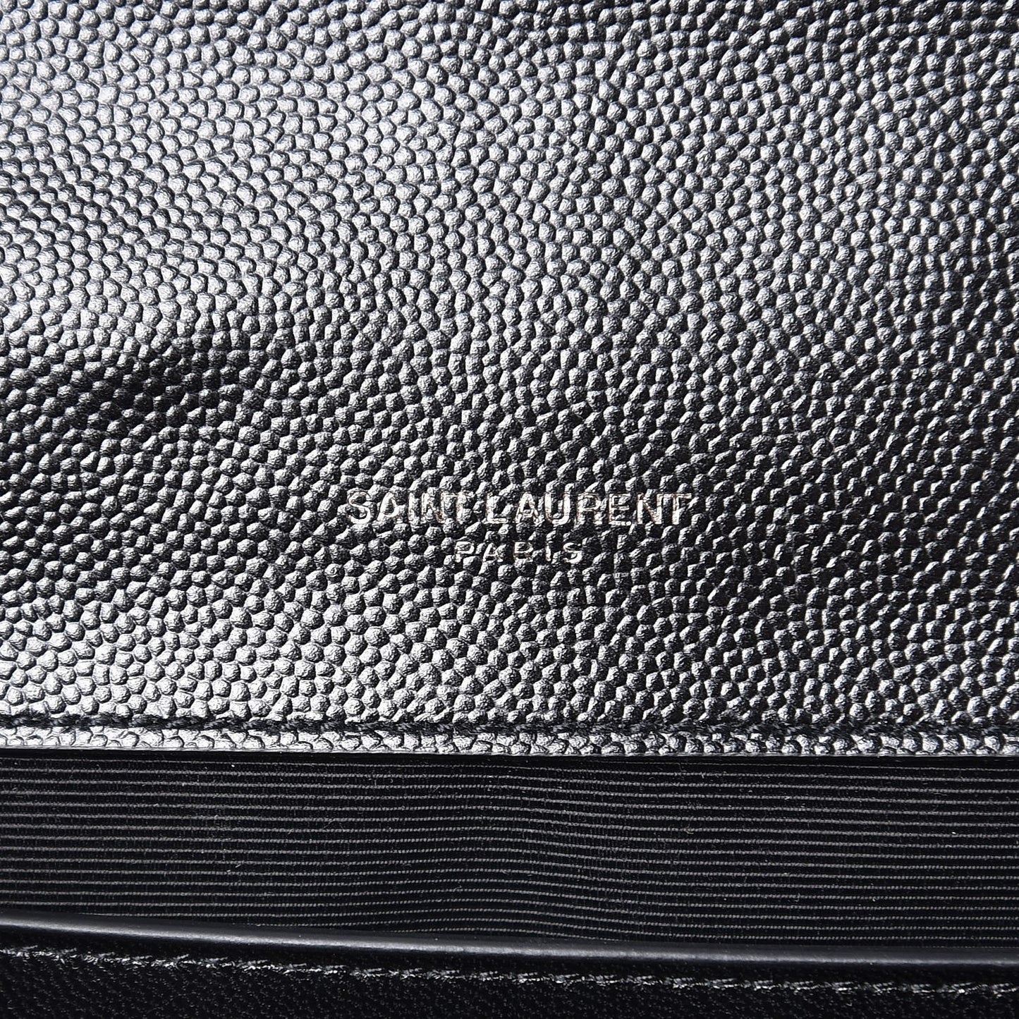 Grain De Poudre Textured Mixed Matelasse Triquilt Medium Monogram Satchel Black