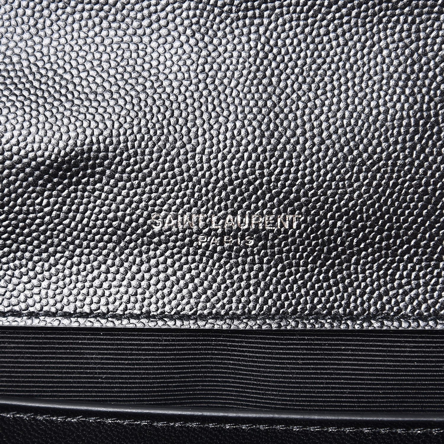 Saint Laurent Grain De Poudre Textured Mixed Matelasse Triquilt Medium Monogram Satchel Black 7 of 7