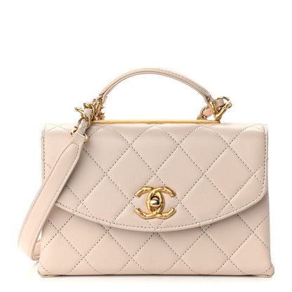 Chanel Lambskin Quilted Mini Trendy Spirit Top Handle Flap Light Pink 1 of 17