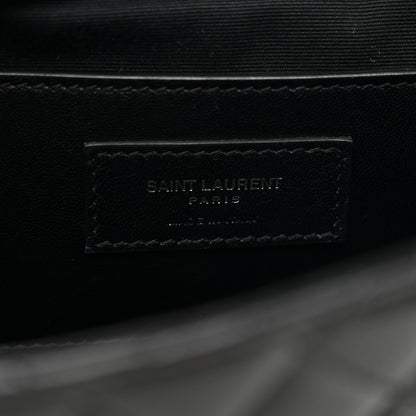 Saint Laurent Sheepskin Tri-Quilt Monogram Medium College Bag Black 7 of 11