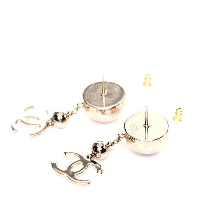 Chanel Metal CC Drop Earrings Gold 3 of 6
