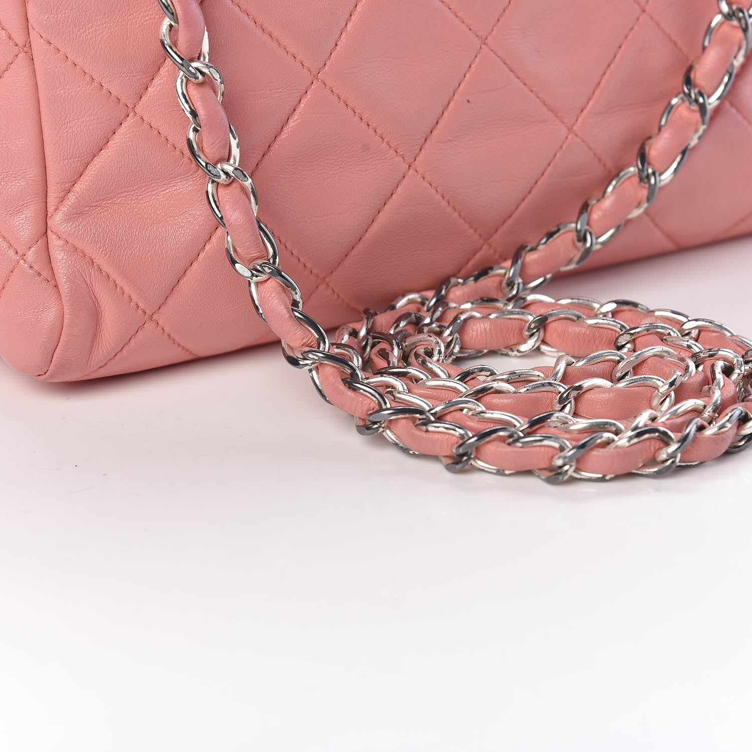 Chanel Lambskin Quilted Small Single Flap Pink 10 of 21