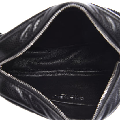 Chanel Caviar Chevron Quilted Camera Case Black 5 of 9