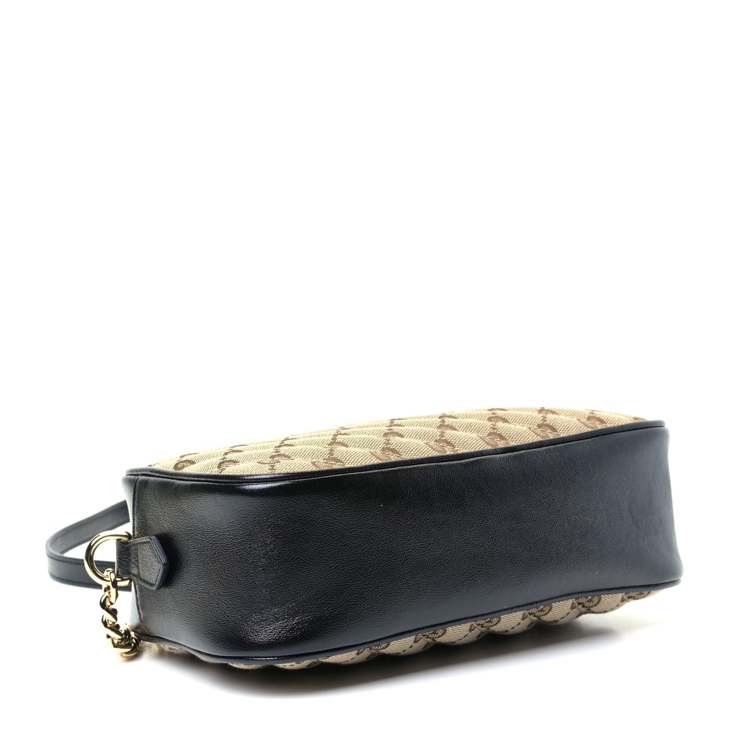 Monogram Matelasse Diagonal Small GG Marmont Chain Shoulder Bag Beige Black