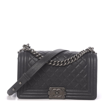 Chanel Caviar Quilted Medium Boy Flap Grey 1 of 11
