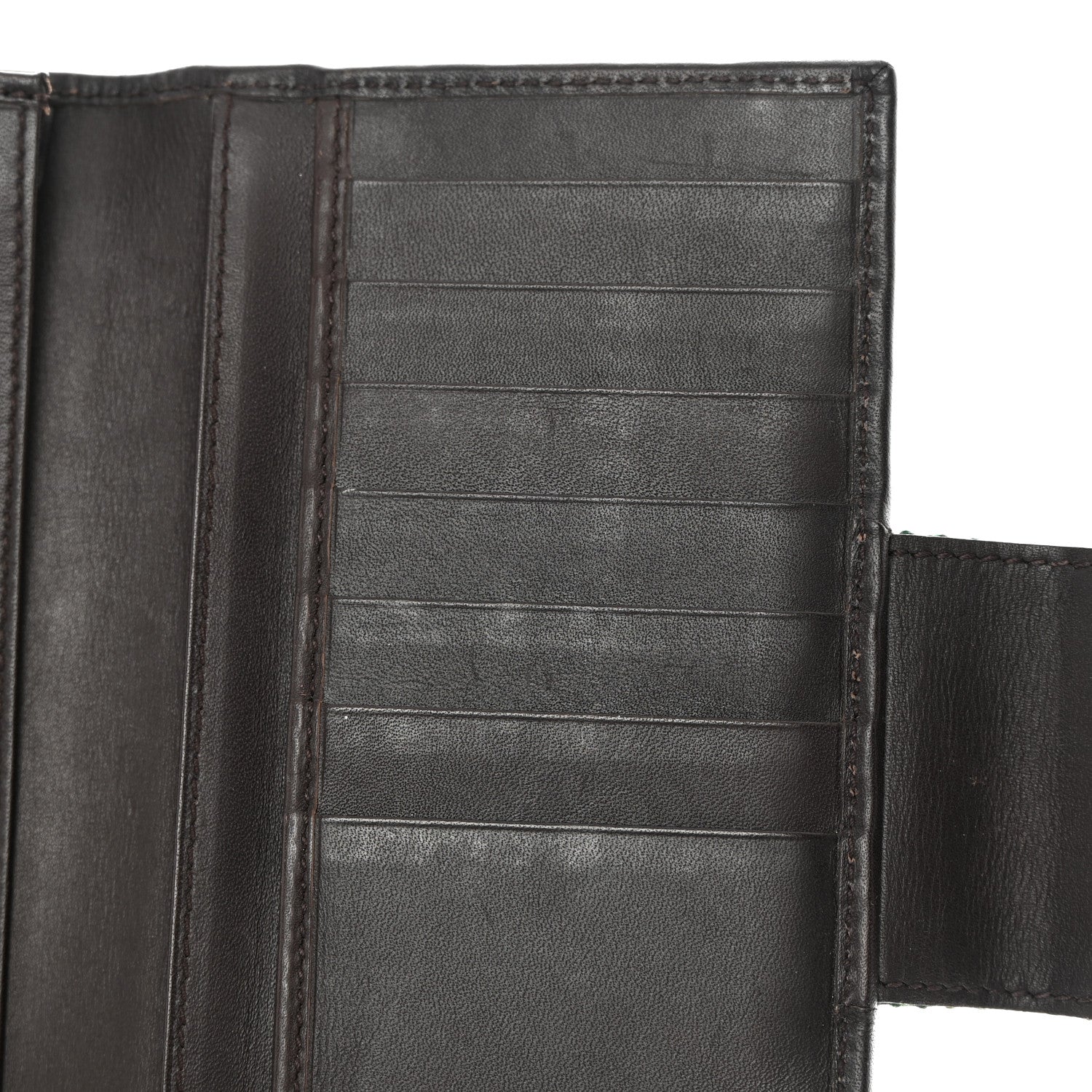 Gucci Monogram Calfskin Ladies Web Continental Wallet Beige Ebony Cocoa 8 of 12