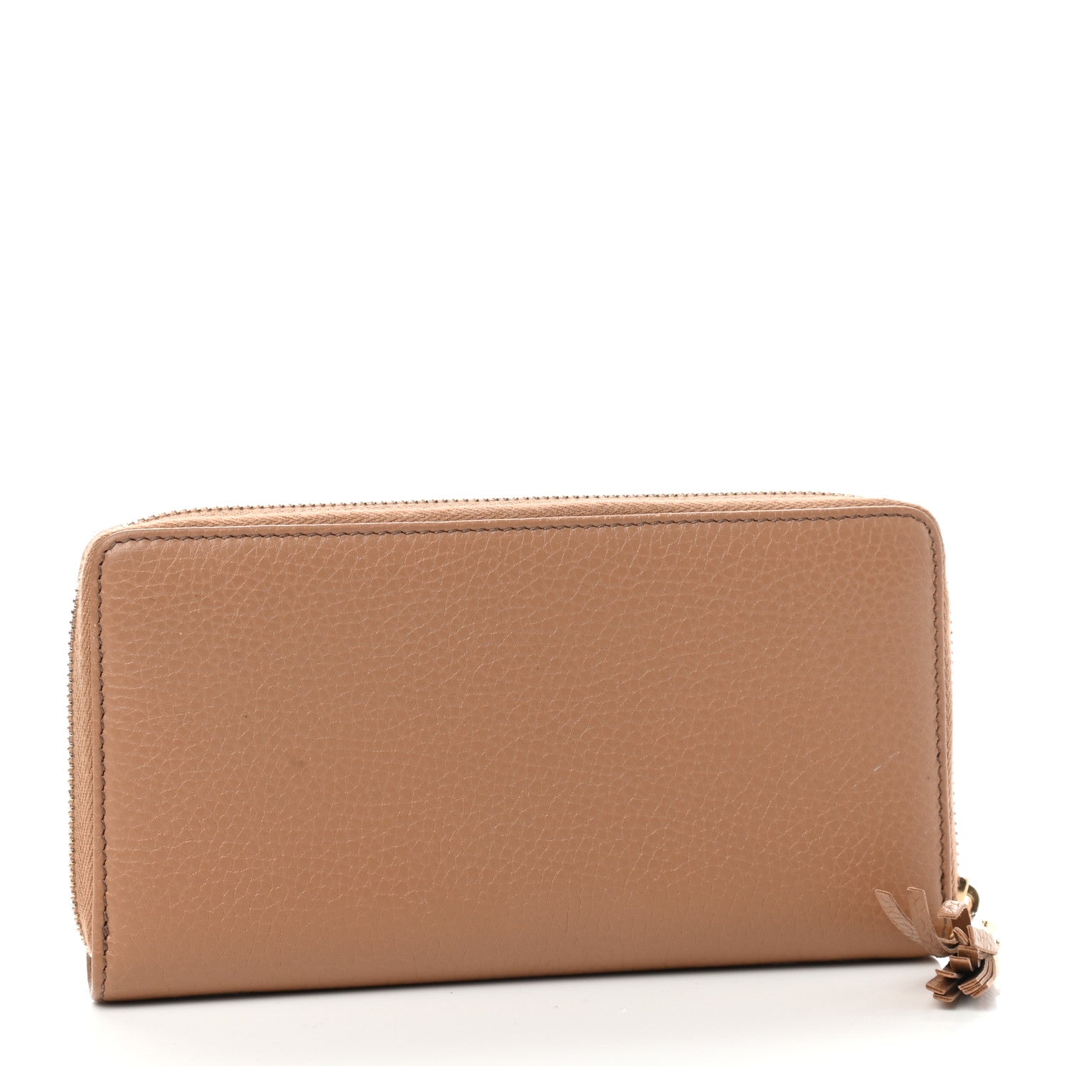 Gucci Pebbled Calfskin Soho Zip Around Wallet Camelia 3 of 8