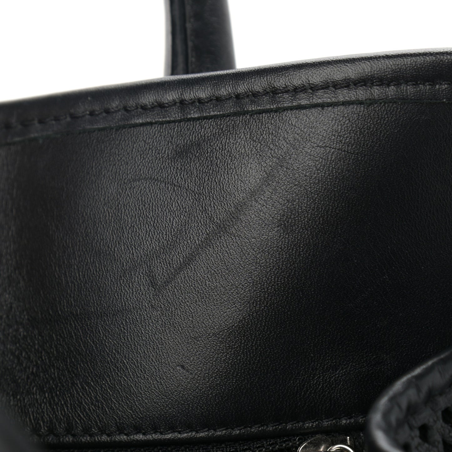 Calfskin Perforated Up In The Air Tote Black