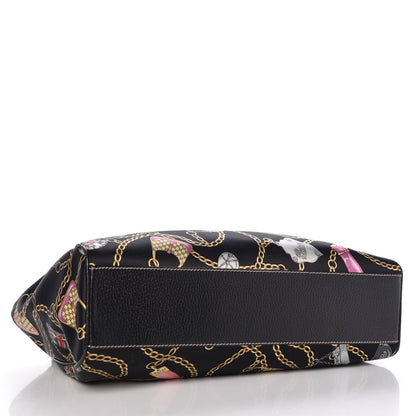 Gucci Satin Medium Charmy Shoulder Bag Black Multicolor 4 of 9