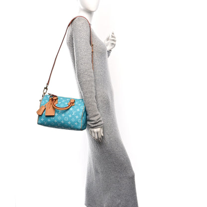 Louis Vuitton Calfskin Monogram Speedy P9 Bandouliere 25 Turquoise 2 of 10