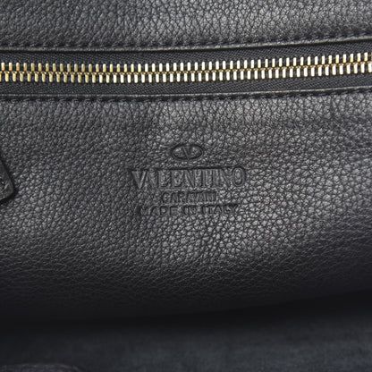 Valentino Garavani Pebbled Calfskin Large Rockstud Flip-Lock Messenger Bag Black 6 of 9