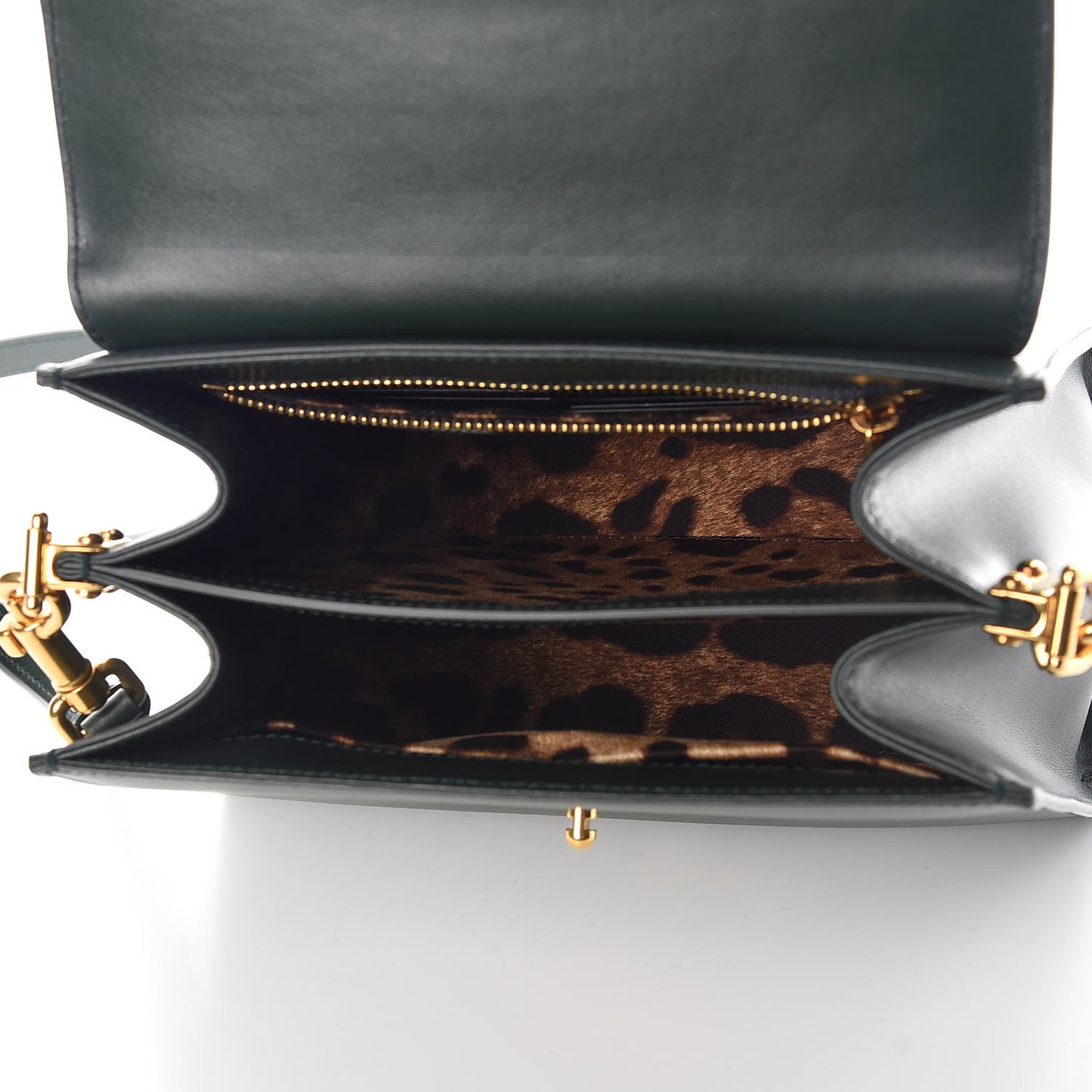 Calfskin Welcome Satchel Dark Green
