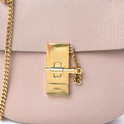 Chloe Grained Lambskin Mini Drew Shoulder Bag Cement Pink 13 of 14