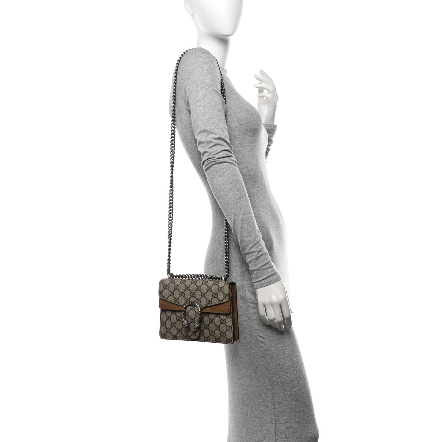 GG Supreme Monogram Mini Dionysus Shoulder Bag Taupe