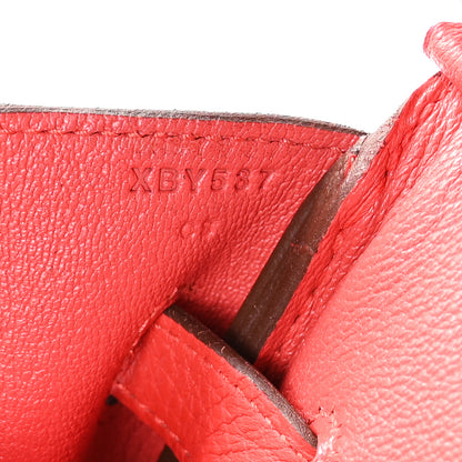 Hermes Taurillon Clemence BIRKIN 35 Rouge Tomate 6 of 10