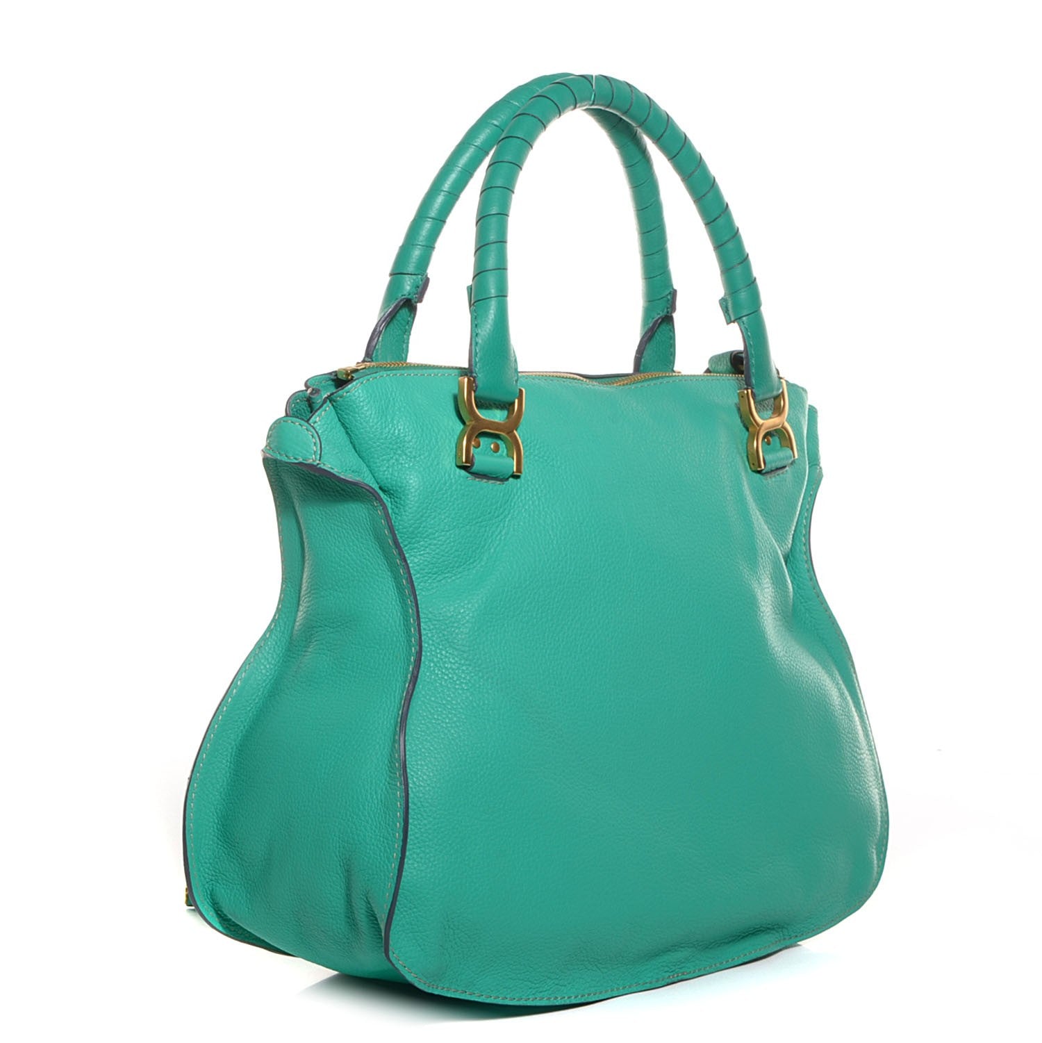Chloe Calfskin Large Marcie Satchel Jade Green 4 of 9
