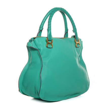 Chloe Calfskin Large Marcie Satchel Jade Green 4 of 9