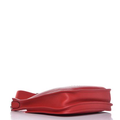 Hermes Taurillon Clemence Evelyne III PM Rouge Casaque 4 of 9