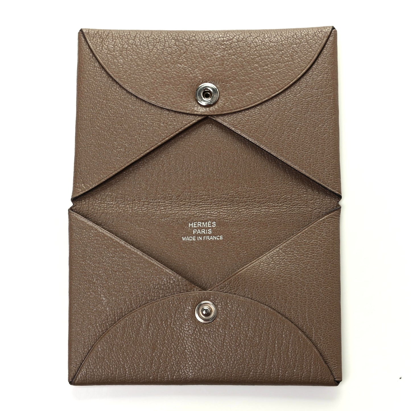 Chevre Mysore Calvi Card Case Etoupe