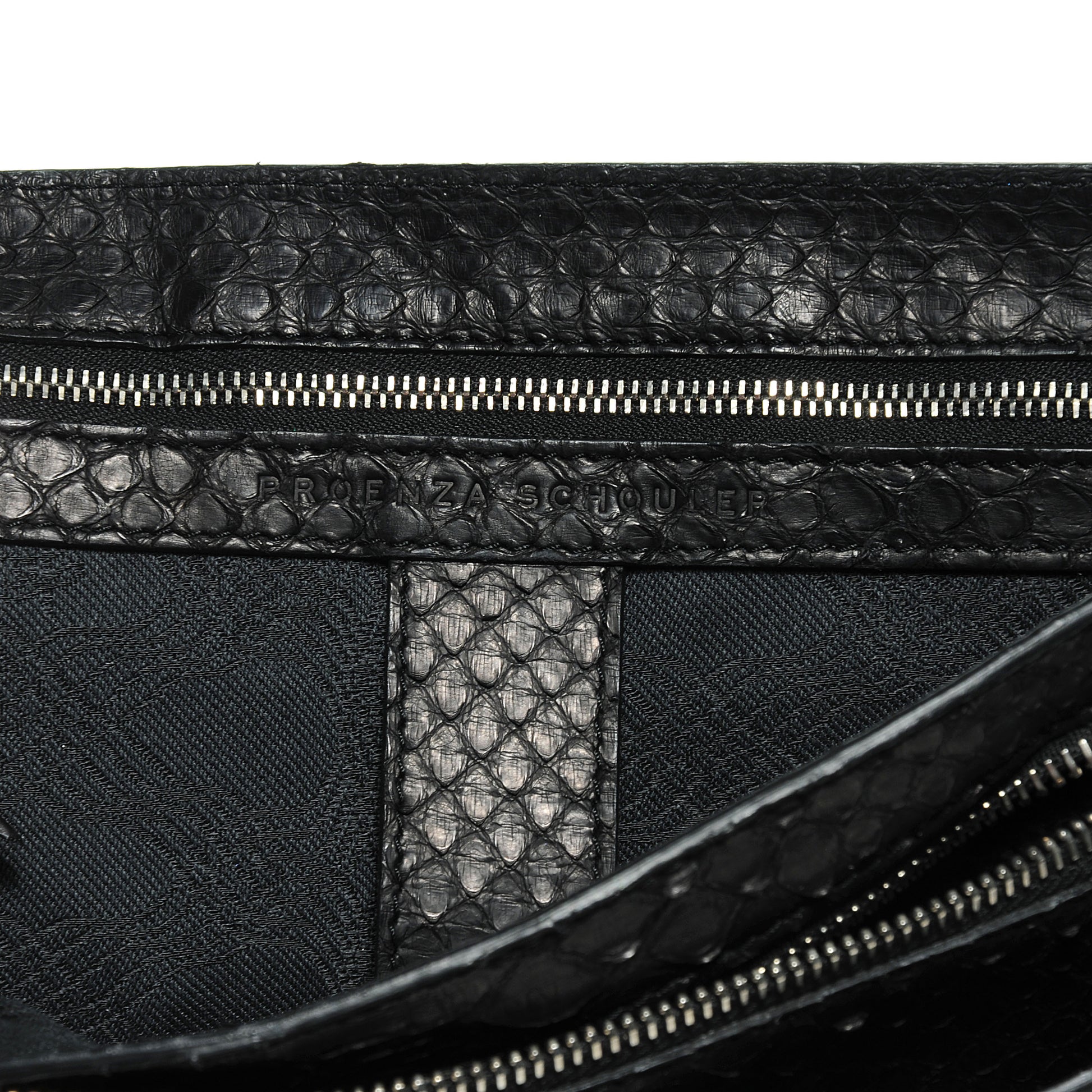 Proenza Schouler Python PS1 Medium Satchel Black 5 of 8