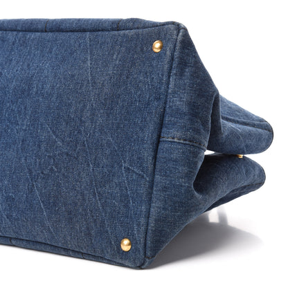 Prada Denim Logo Tote Avio 7 of 10