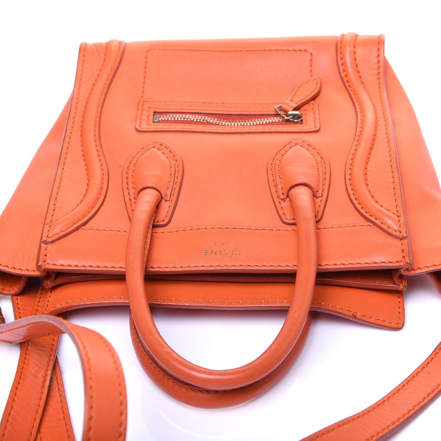 Smooth Calfskin Nano Luggage Orange
