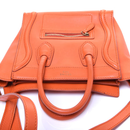 Celine Smooth Calfskin Nano Luggage Orange 14 of 20