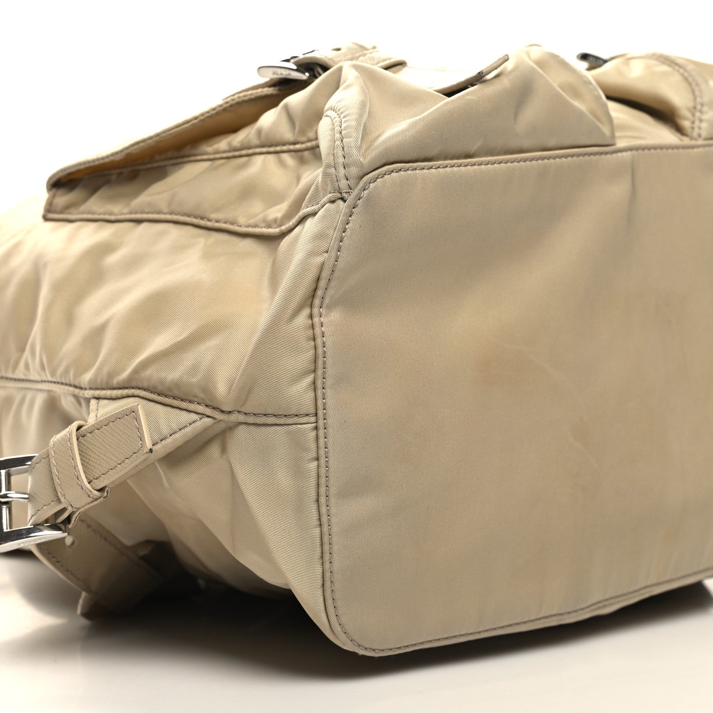 Nylon Saffiano Medium Backpack Deserto