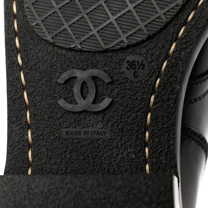 Chanel Calfskin Short Boots 36.5 Black 6 of 11