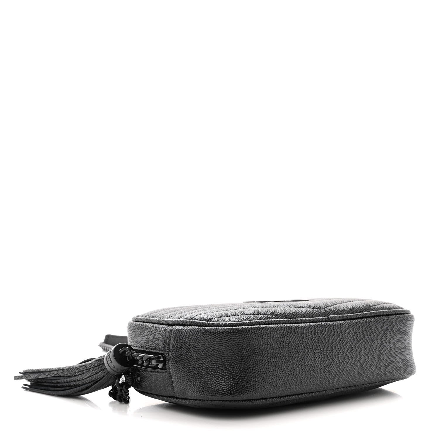 Saint Laurent Grain De Poudre Matelasse Monochrome Monogram Mini Lou Camera Bag Black 4 of 11